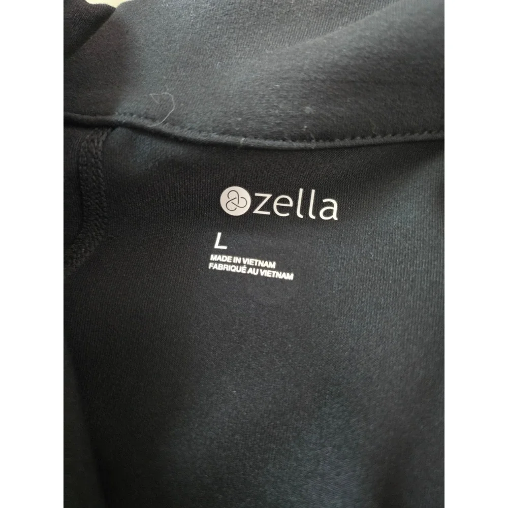 Zella Womens Black Full Zip Athletic Track Jacket Size Large Activewear Yoga - Picture 4 of 5